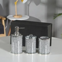 crystal bottles soap dispenser bathroom accessories set