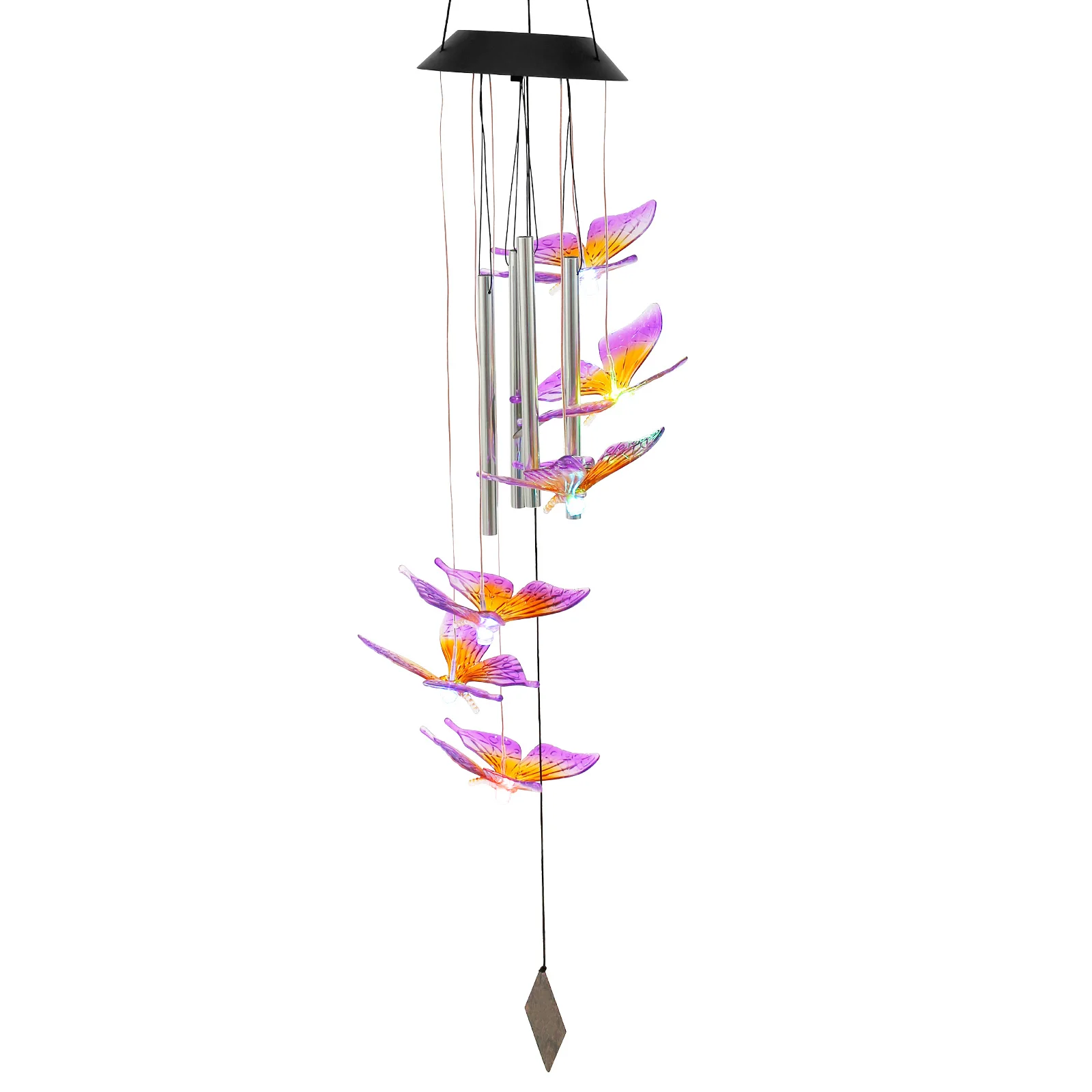 

LED Solar Wind Chime Light Color Changing Butterfly Wind Chimes Lamp IP65 Waterproof LED Wind Chime Solar Lights Hanging Mobile