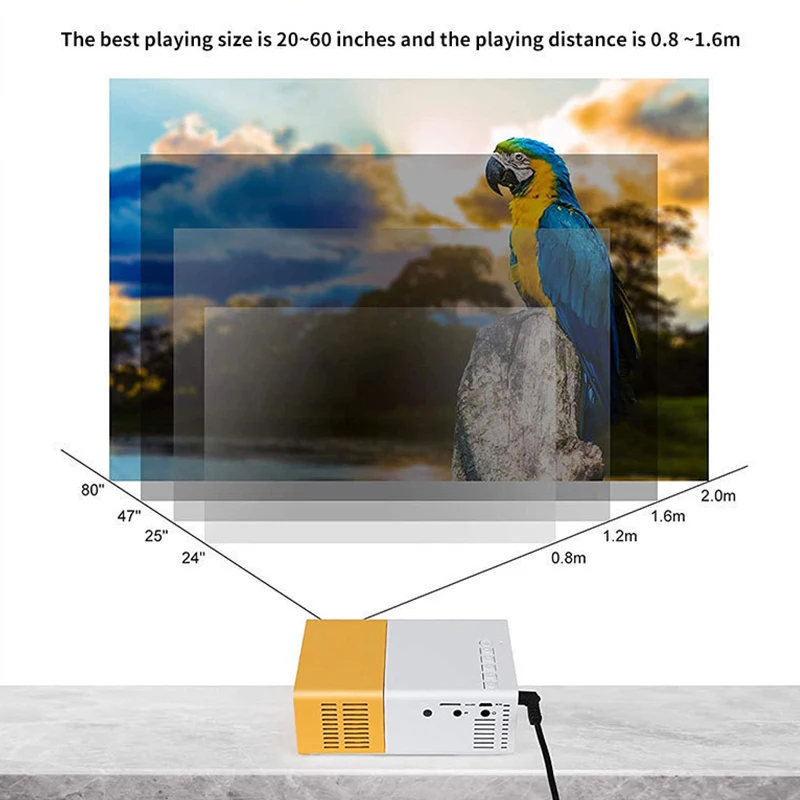 Новый мини-проектор YG300 портативный домашний кинотеатр Smart TV лазерный проектор 3D
