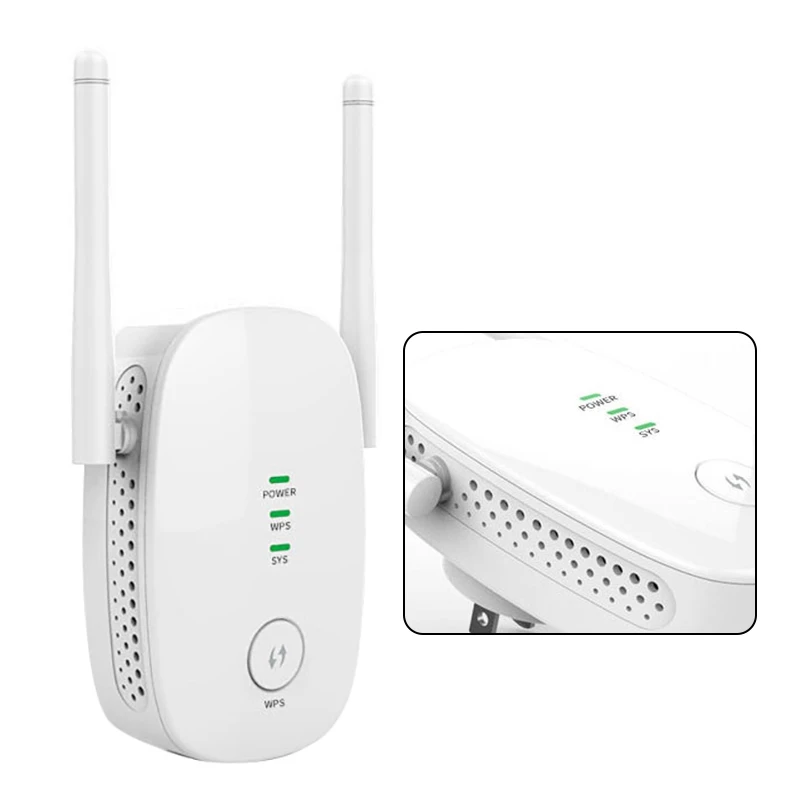 

1200Mbps WiFi Extender External 2.4G/5.8G 3DBI Omnidirectional 2 Antenna Ethernet Port WiFi Repeater Booster