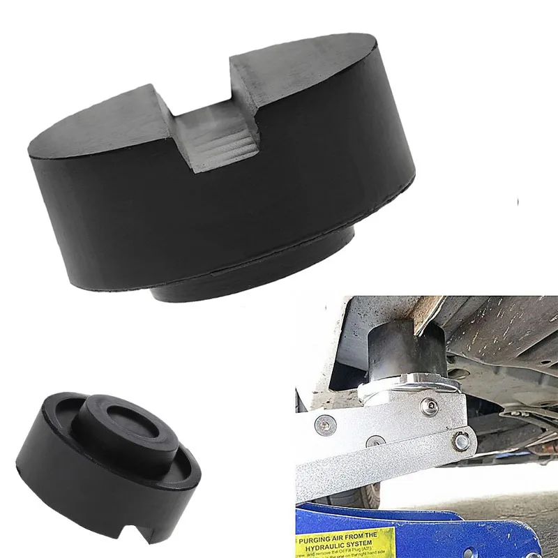 

Black Rubber Slotted Floor Jack Pad Frame Rail Adapter for Pinch Weld Side Pad