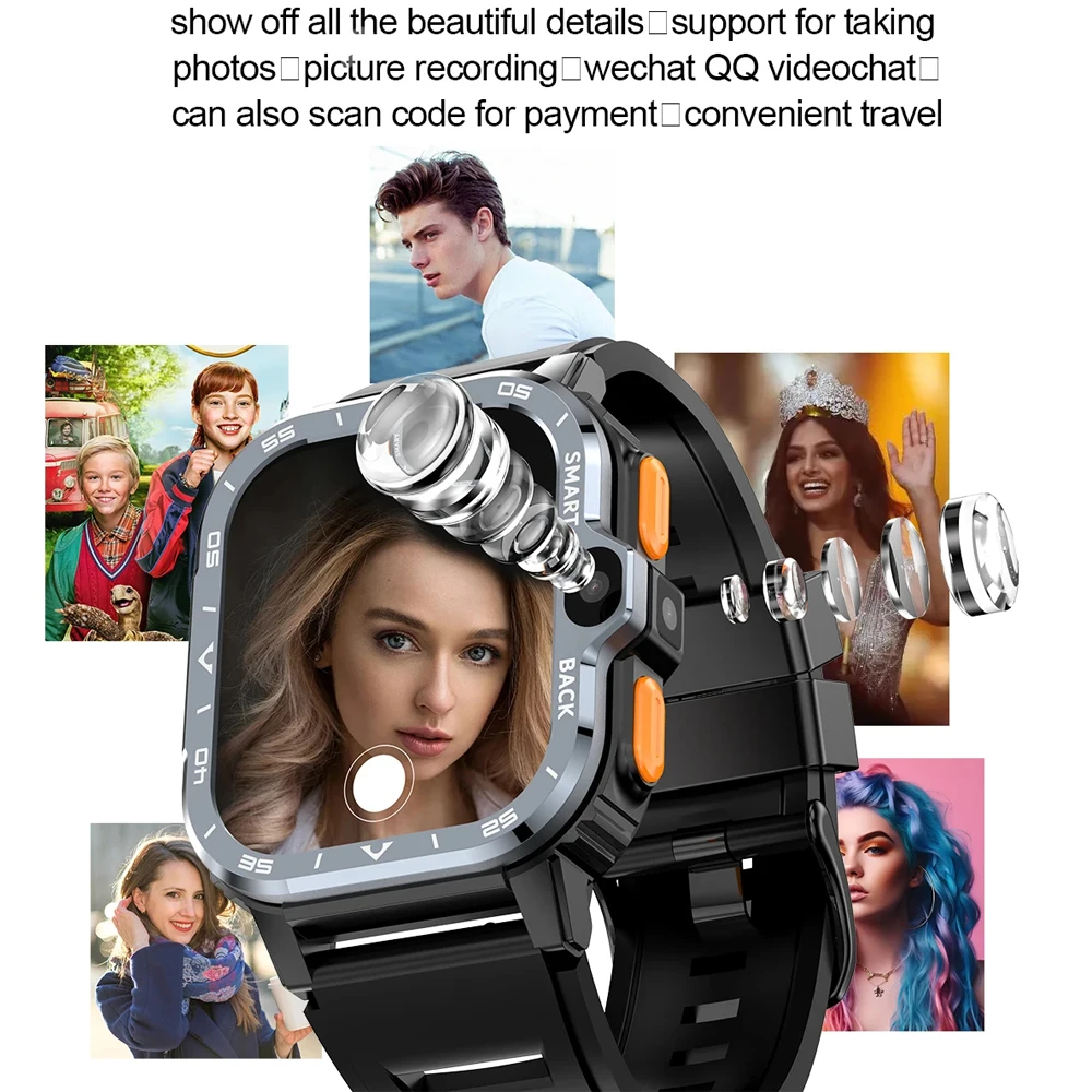 Смарт-часы Pgd 4g Lte для Мужчин С Gps Wi-fi Dual Sim Nfc Трекер Сердечного ритма Памятью 16/64 Гб