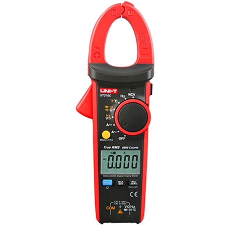 Купи UNI-T UT216C 600A True RMS Digital Clamp Meters Auto Range Multimeter DMM Frequency Capacitance Temperature NCV Test Meter 0~40 за 9,586 рублей в магазине AliExpress