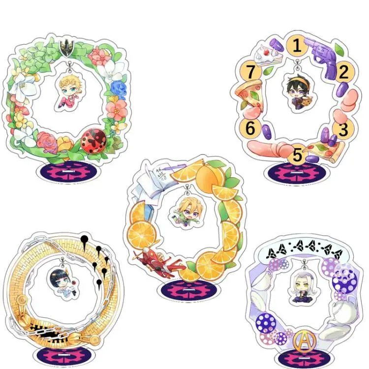 

JoJo's Bizarre Adventure Toy Figures Man Giorno Giovanna Anime Figures Toys Figure Woman Acrylic Garland Furnishing Articles Kid