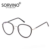 sorvino fashion metal pilot anti blue light eyewear frame women men 2022 retro round optical computer eyeglasses female oculos