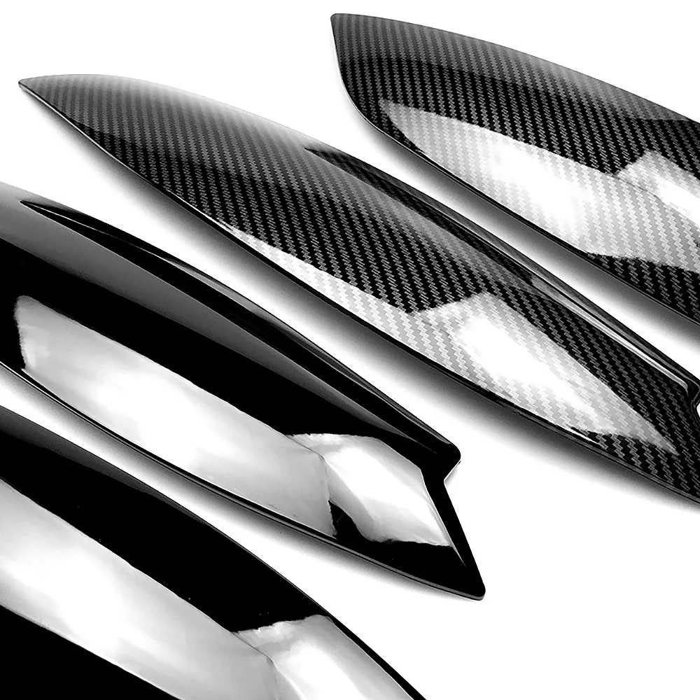 Углеродное волокно фары брови веки покрытие ресницы головка лампа наклейки для