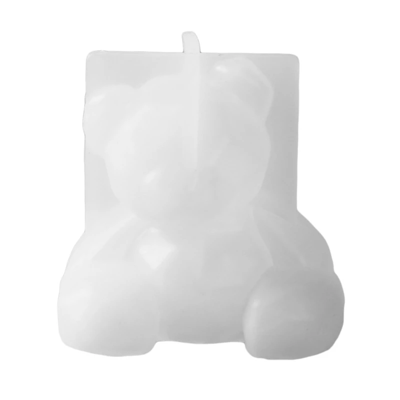 

E0BF Handicrafts Soap Plaster Candle Resin Casting Mold Handmade Geometric Bear Mold