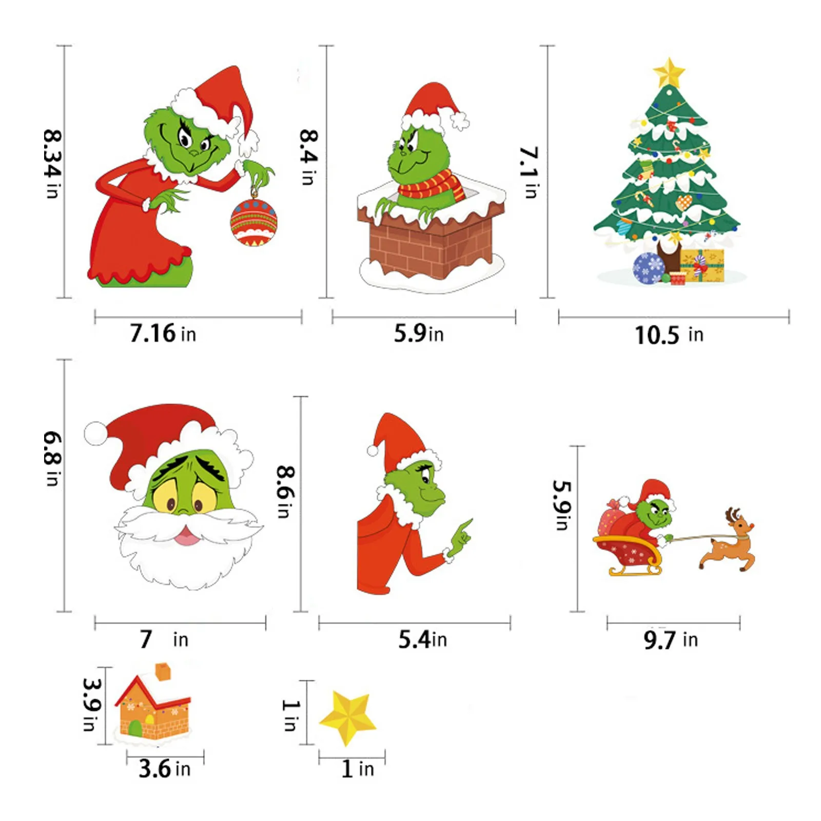 Рождественская наклейка для оформления заднего вида на стекло новинка 2024 года