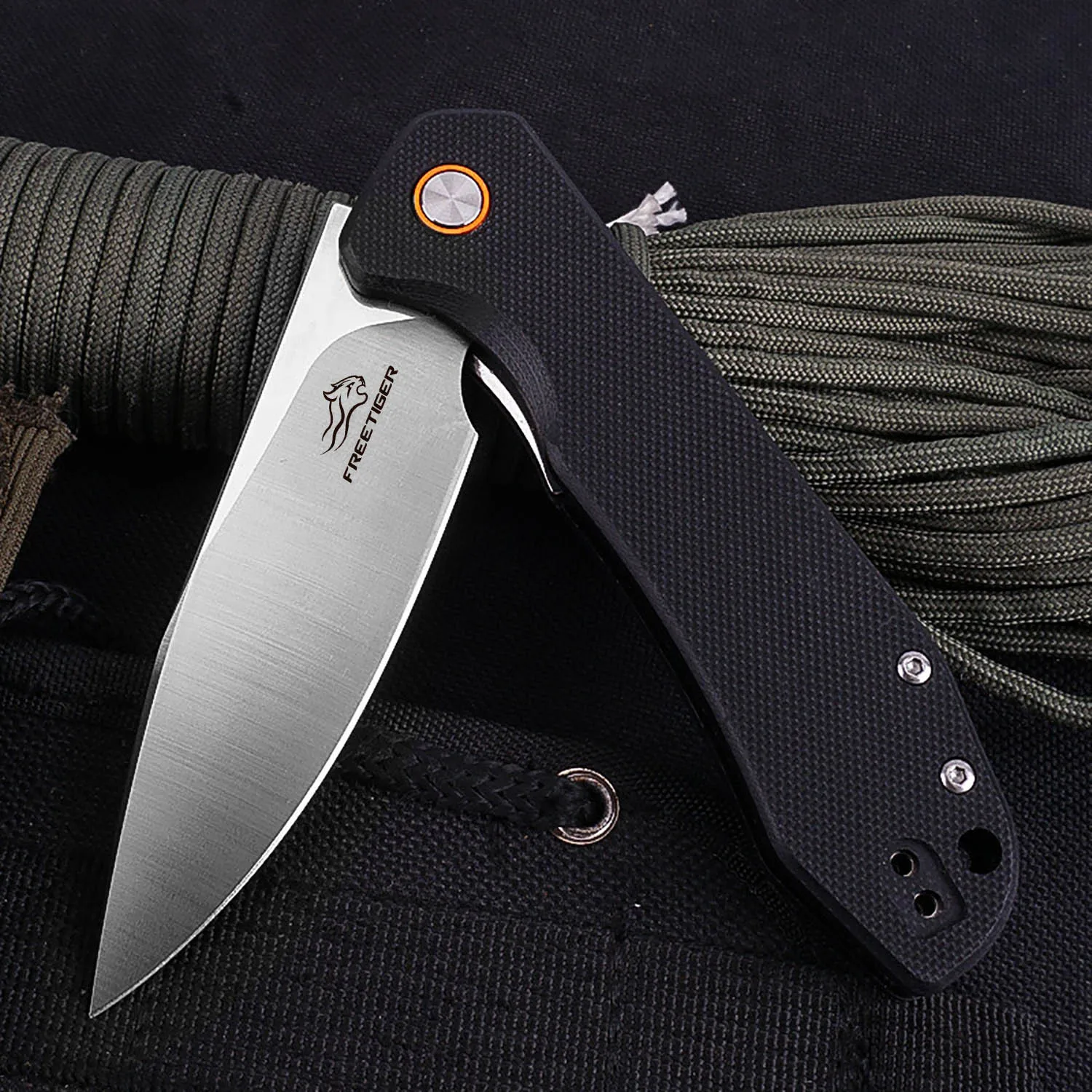 Складной нож FREETIGER карманный клип с рукояткой G10 лезвие D2 для ежедневного