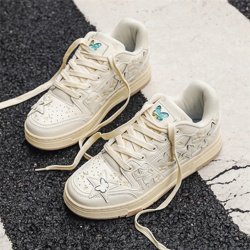 2024 новые удобные туфли со звездами-бабочками мужские и женские классические