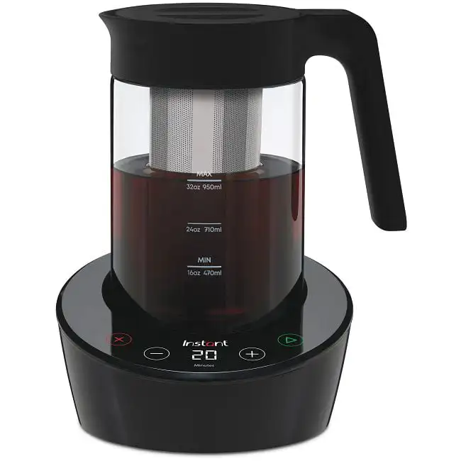 

Cold Brew Coffee Maker for Coffee and Tea, 32 oz Dishwasher Safe Glass Pitcher