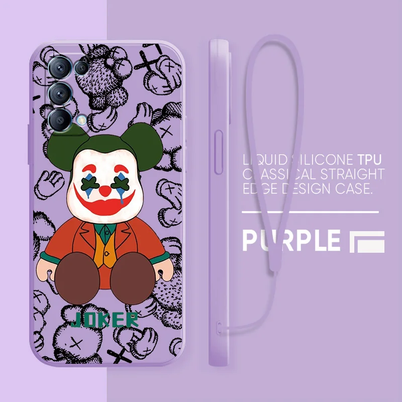 

Funny Cartoon Batman Joker For OPPO Find X5 Pro X3 Pro X2 Neo 7Z 6 5 4Z 2Z SE Lite Pro 4G 5G Liquid Rope Silicone Phone Case