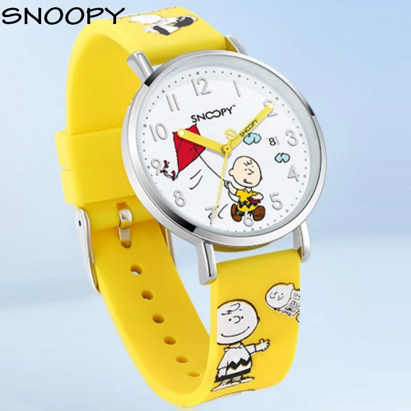 Snoopy Peanut Original Timax Children Cartoon Quartz Wristwatch Graffiti Silicone Unisex Boy Girl Student Teenager Kid New Clock