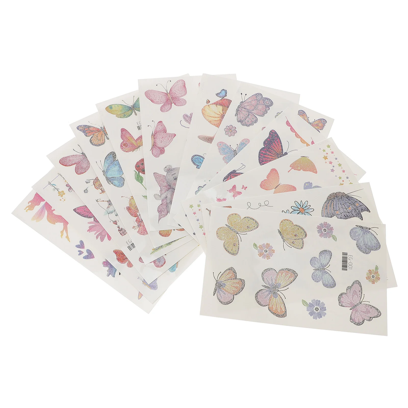 

12 Sheets Body Decal Temporary Tattoos Stickers Butterflies Temporary Tattoos
