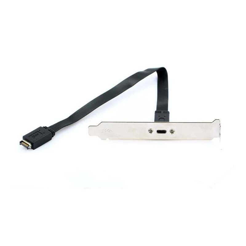 

USB 3.1 Тип C Передняя панель головка удлинитель кабеля, тип E к USB 3.1 Type C кабель, внутренний адаптер кабеля, с панелью (30 см)