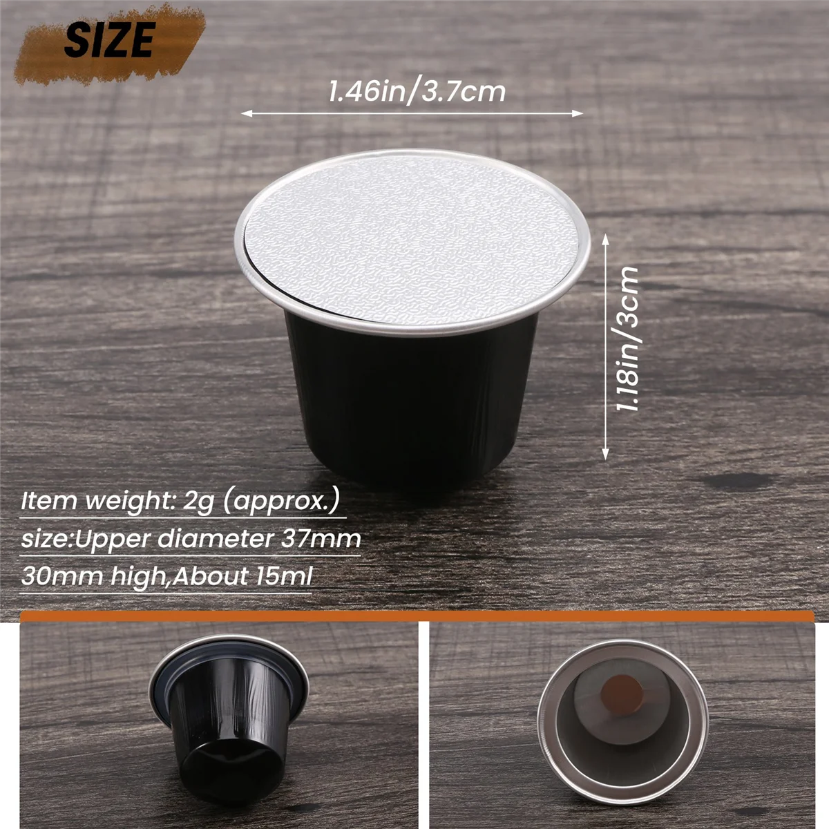 100 Sets Refillable Coffee Capsule Cup Disposable Nespresso Pod for Nescafe Automatic Machine Food Package Cafe Supplies