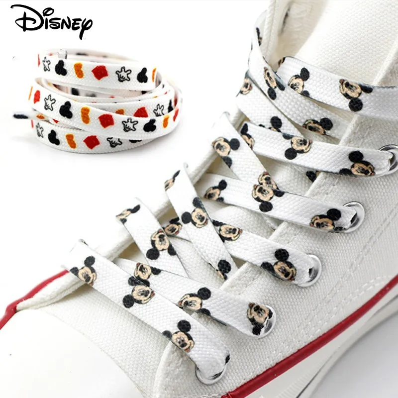 

120CM /150CM Disney Anime Mickey Mouse Shoelaces Kawaii Minnie Colorful Sports Laces Shoes Accessories Kids Gifts For Children