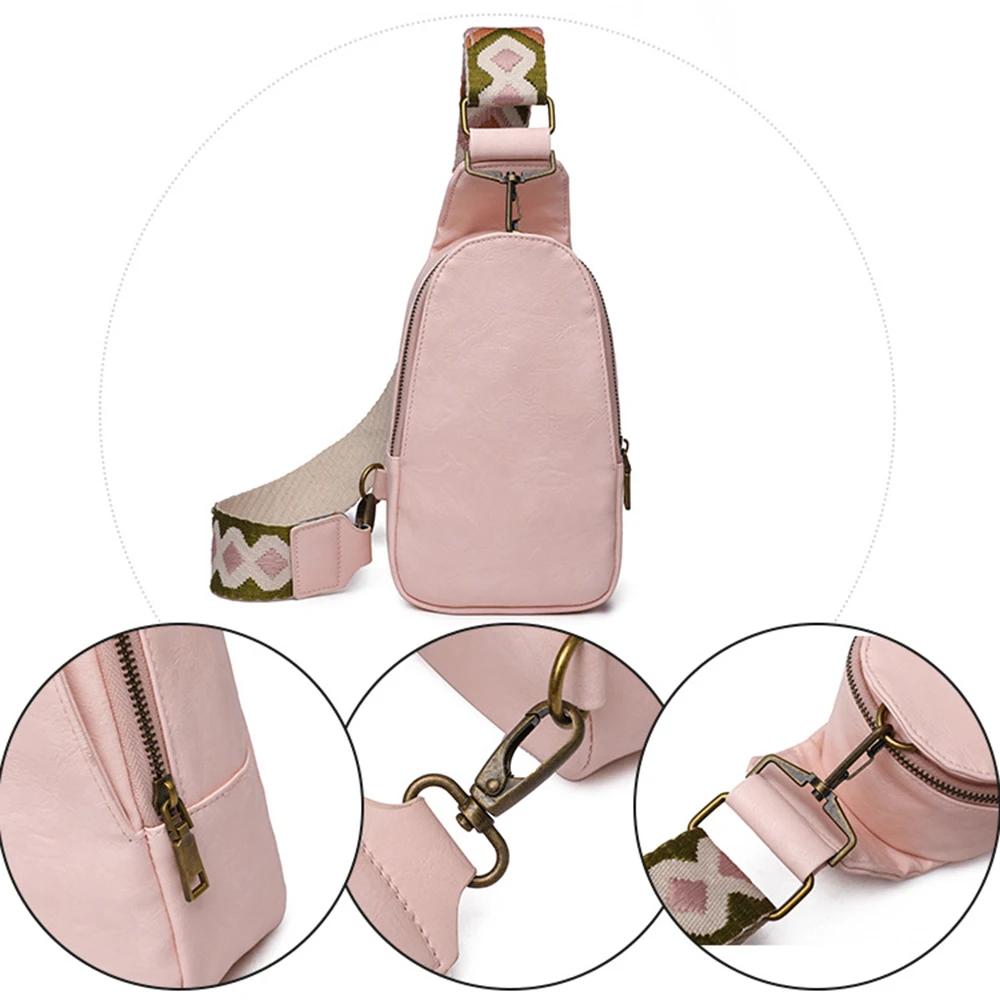 

Women Crossbody Bag Elegant Bohemia Daypack With Knitted Shoulder Strap For Women Girls Travel Hiking D88