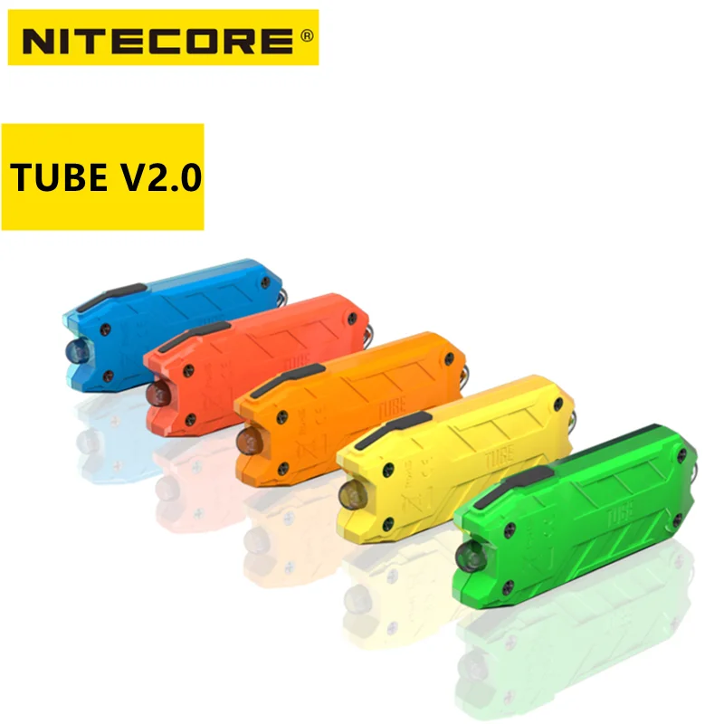 NITECORE трубка V2.0 брелок Светильник USB перезаряжаемая Встроенная батарея Карманный