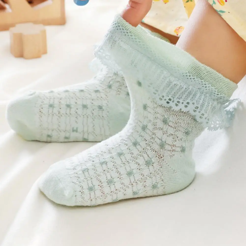 

1 Pair Baby Socks Wear-resistant Wearable Keep Warmth Adorable Baby Girl Mid Tube Socks Toddler Stockings for Children