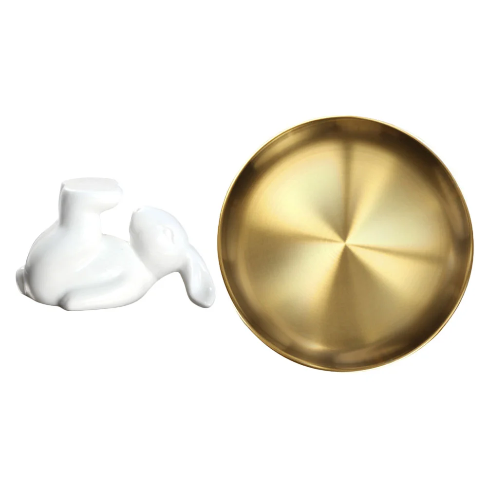 

Tray Dish Jewelry Bunny Rabbit Ring Holder Stand Trinket Display Cake Plate Ceramic Figures Animal Cupcake Server Dessert Plates