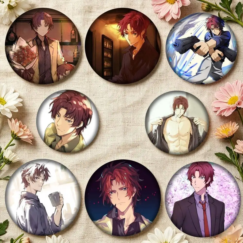 Фото Популярные аниме-значки и броши B-Bungo Stray D-Dogs с Ода Сакуносукэ, 25 мм, 32 мм, 44 мм, 58 мм, 75 мм, для аксессуаров и подарков №1
