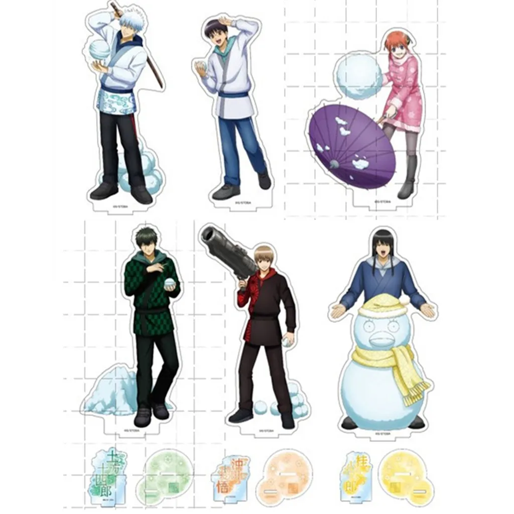 

Фигурки героев аниме «симура шимпачи», акриловые подставки для кукол, игрушка для косплея, подарок, Sakata Gintoki Okita Sougo Kagura Shinpachi