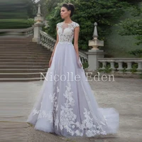 nicolle eden sweetheart romantic wedding gown for bride floor length applique button a line custom made vestidos de novia