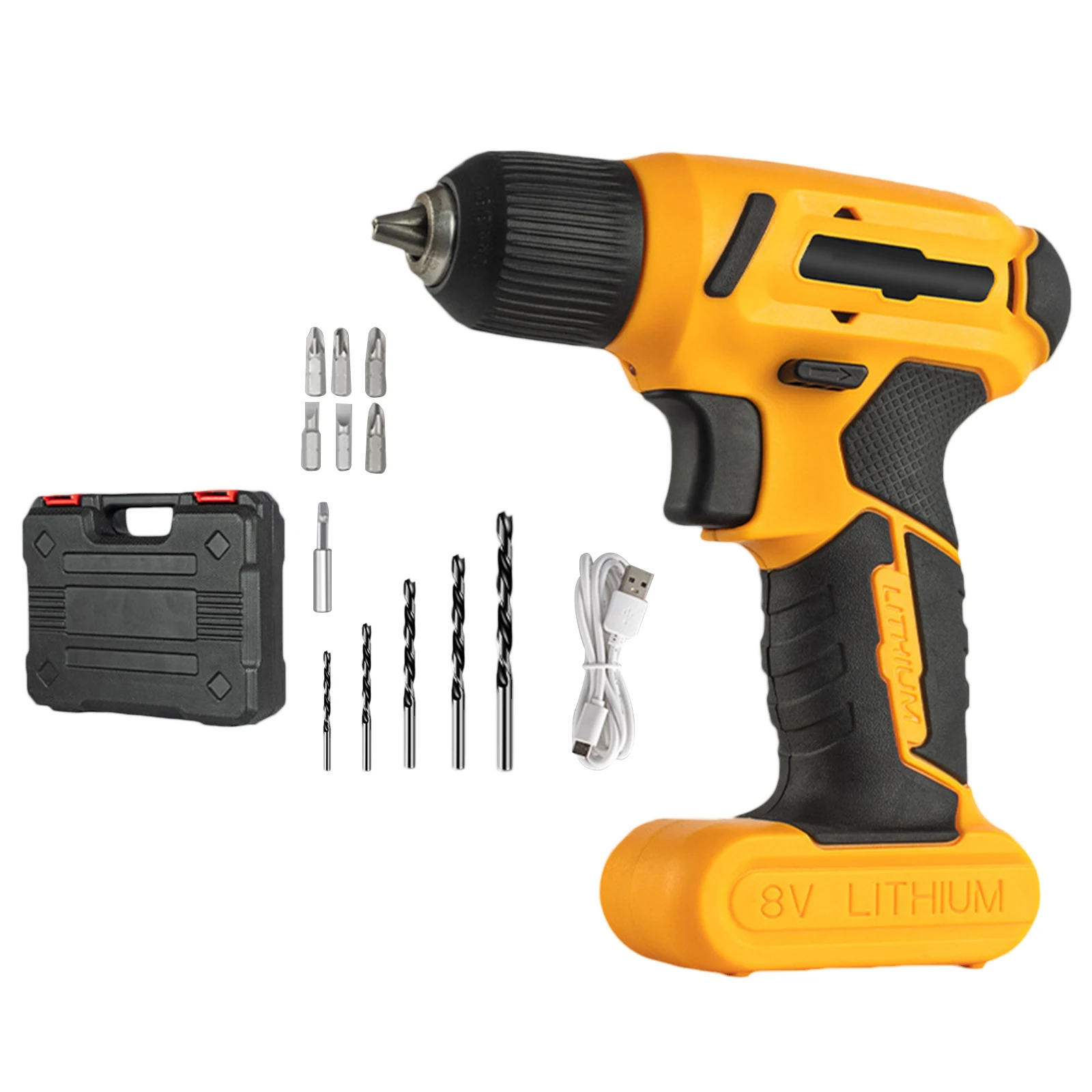 

8V Cordless Electric Drill Mini Electric Screwdriver Set Multifunctional Rechargeable Lithium Battery Powe Tool Household