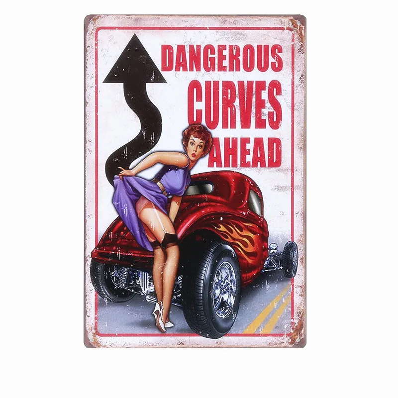 

Plaque Car Theme Vintage Metal Tin Sign Motorcycle Wall Sticker Decal Painting Bar Club Pub Home Decor Wall 20*30cm