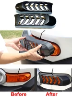 2pcs abs car accessories turn lights covers head lights covers for fj cruiser 2007 2020