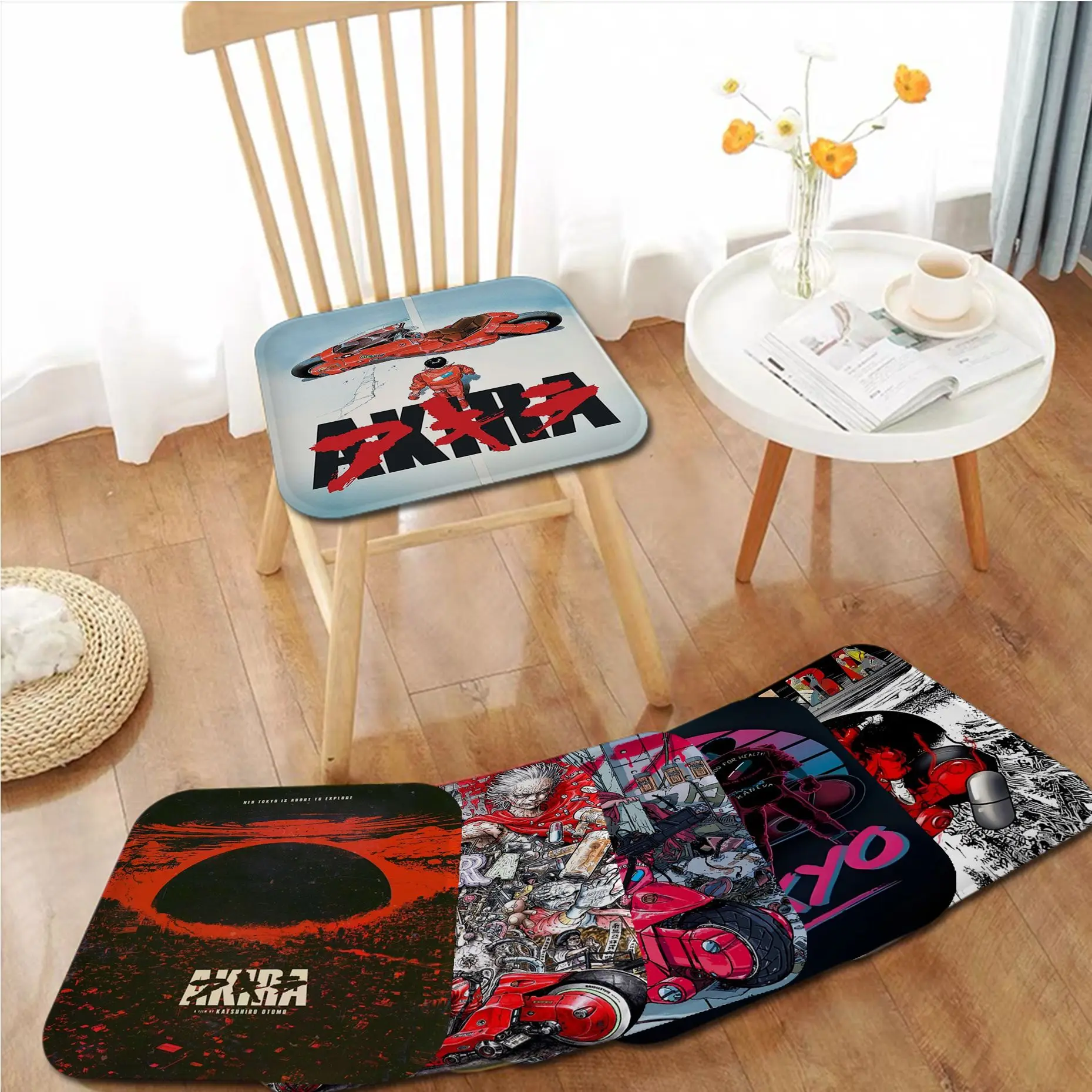 

Круглый коврик для сиденья Akira из аниме-фильма, домашняя Подушка, мягкий плюшевый коврик для стула, зимний Коврик для кресла