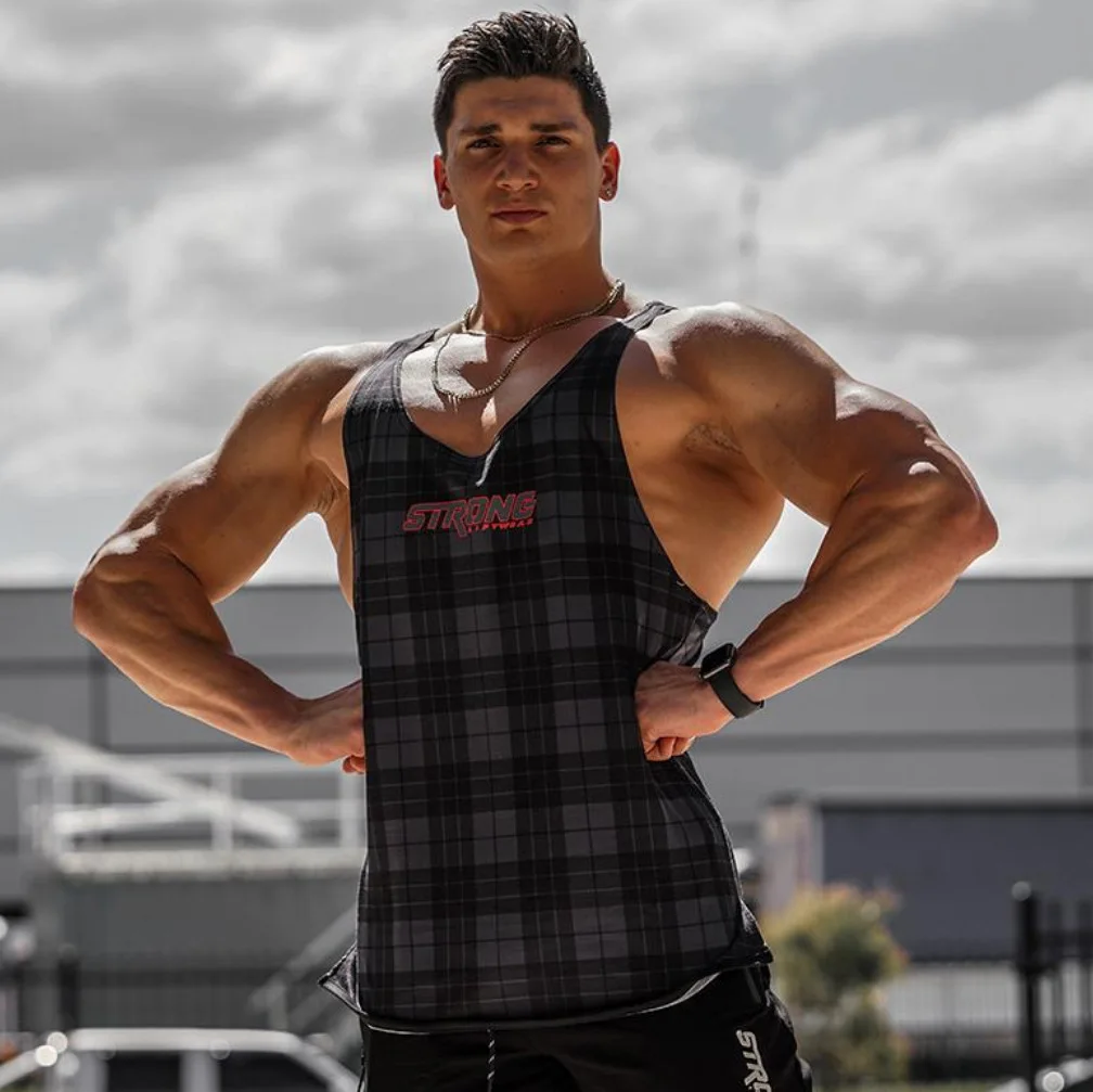 Новинка мужская спортивная майка для фитнеса быстросохнущая сетчатая