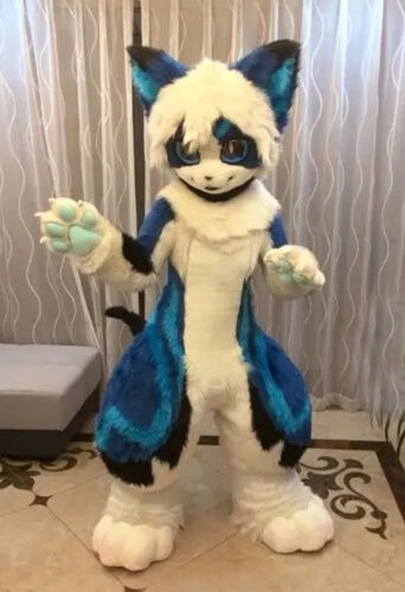 

Длинный Меховой Костюм Хаски для Хэллоуина