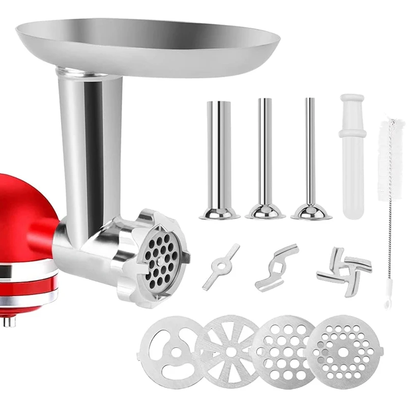 

Food Meat Grinder Attachments For Kitchenaid Stand Mixers,Including Grinding Plates And Sausage Stuffers