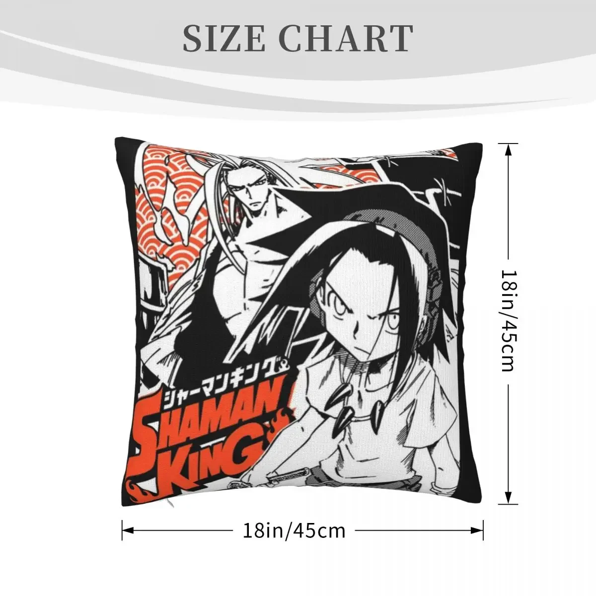 Наволочка Shaman King Yoh Asakura и Amidamaru Otaku Soul наволочка на молнии для спальни весенний