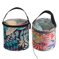 unique trendy durable elegant flower pattern yarn storage pouch for gifts yarn organizer pouch yarn storage pouch