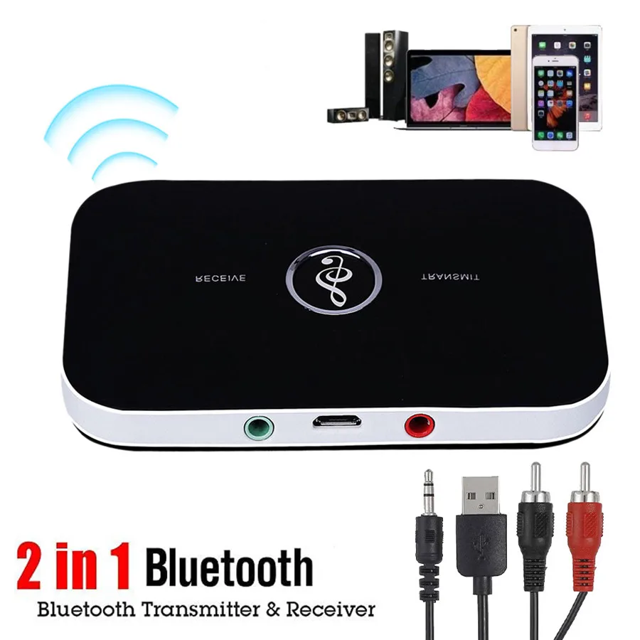 

Wireless Bluetooth Music Adapter Audio Receiver Transmitter 3.5mm AUX Jack USB Dongle for Phone Car Tablet PC TV Speaker