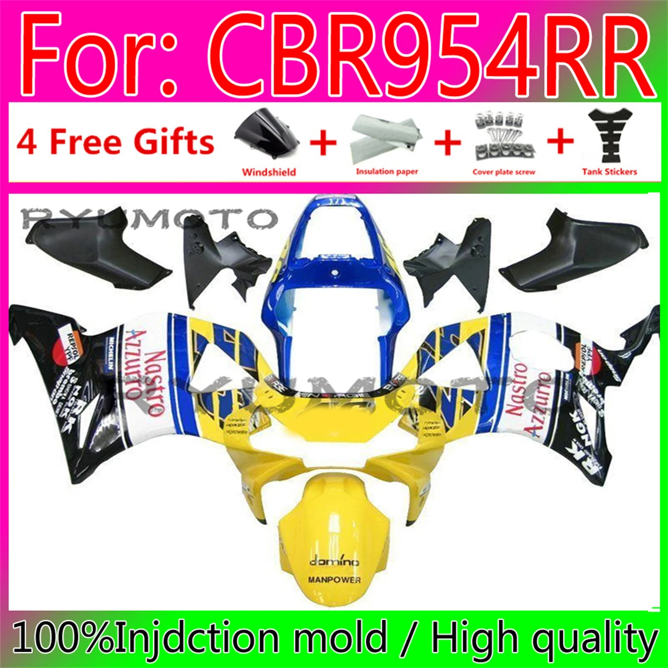 

ABS NEW Fairings kit for HONDA 2002 2003 CBR900RR CBR954RR 02 03 CBR 900CC 954 900 954RR CBR900 CBR954 RR fairing