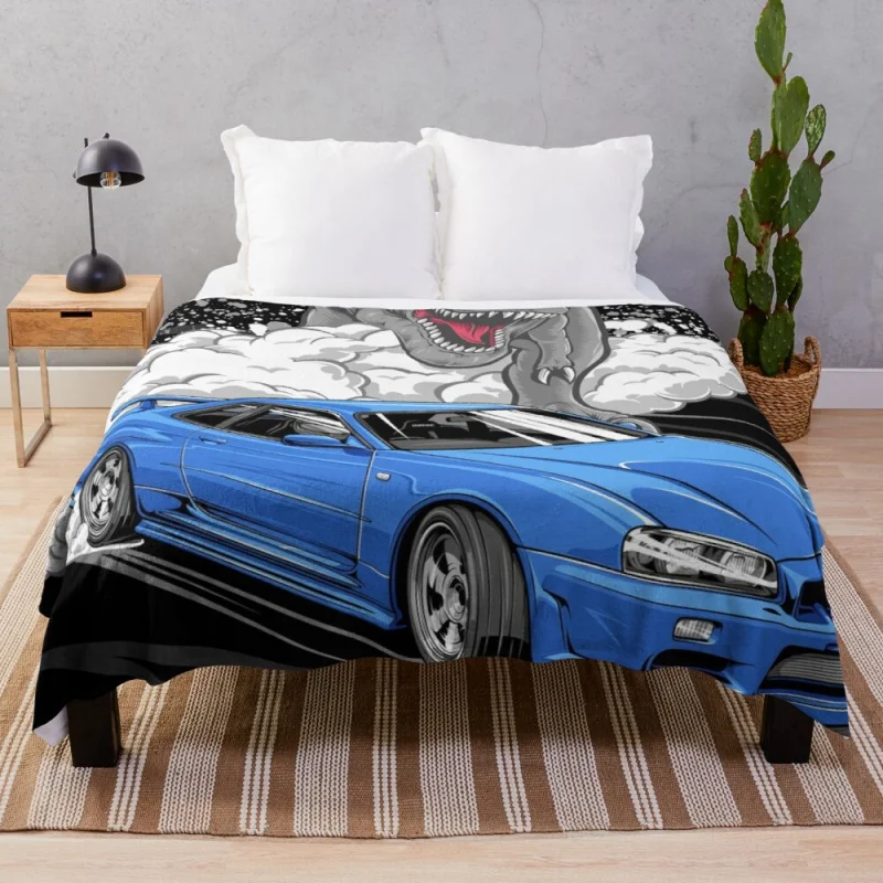 

Одеяло Skyline R34 GTR, меховое одеяло, мягкое одеяло, индивидуальное одеяло