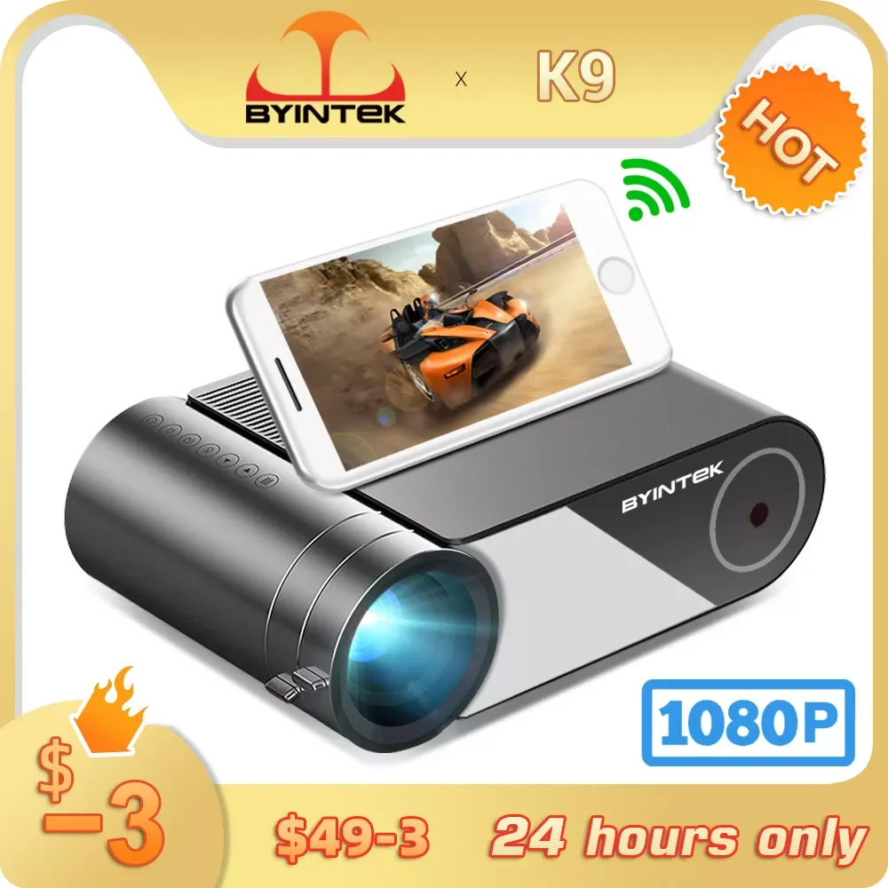 

K9 Full HD 1080P LED Portable Movie Game Mini Home Theater Projector (Option Multi-Screen For Smartphone)
