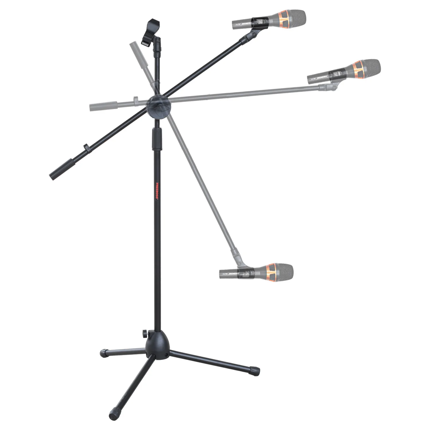 

Freeboss Stage Microphone Stand Tripod Floor Mic Support Radio Wireless Wired Dynamic Condenser Microphone Bracket MS-017