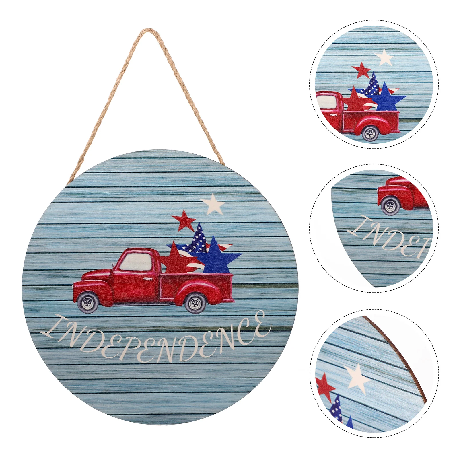 

Sign Day Door Hanging Independence Patriotic July Of 4Th Welcome Plaque Front Decors Farmhouse Flag Ornaments Signs American