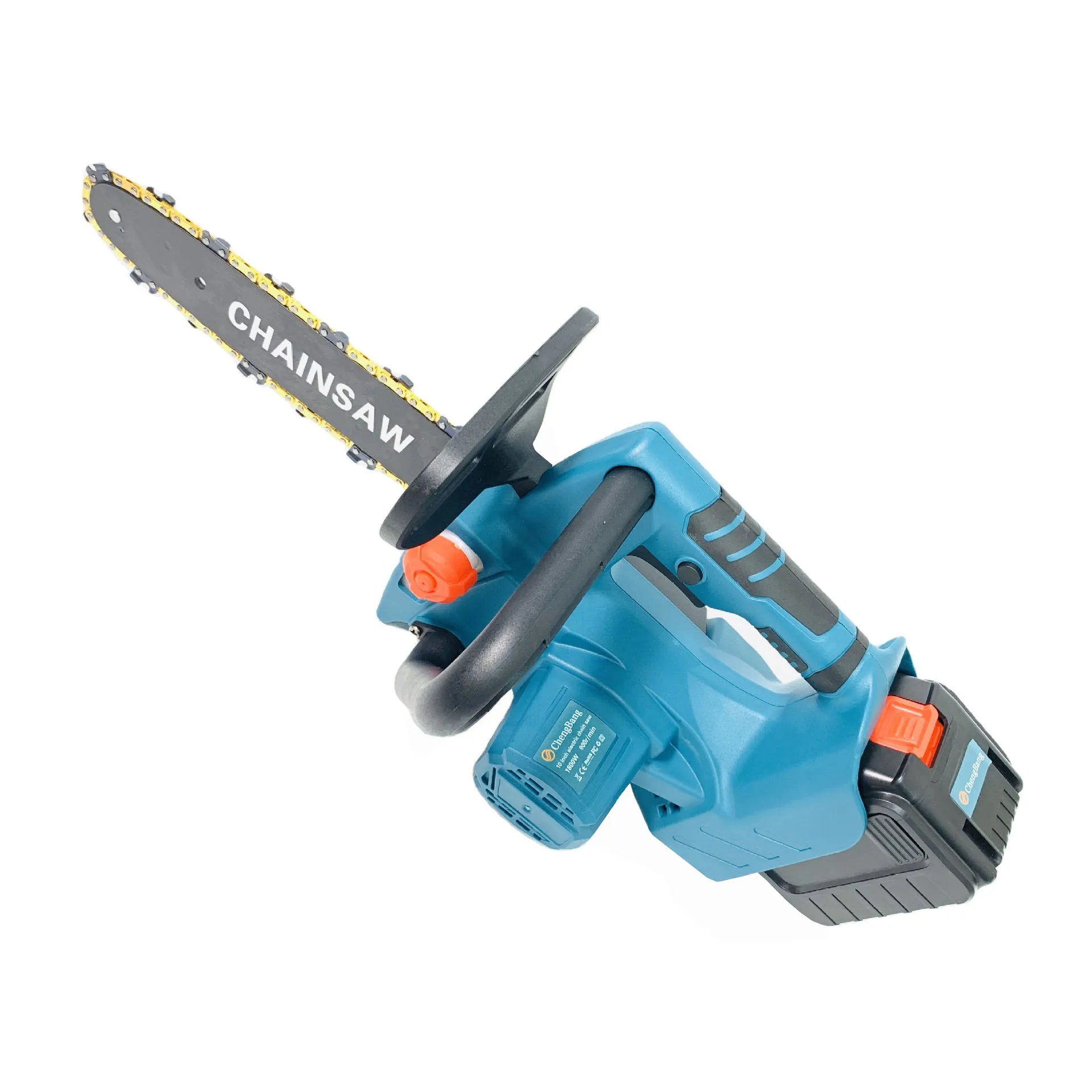 

10 inch Portable Brushless Lithium Electric Chain Saw 1800W Power Rechargeable Cordless One-handed Chainsaw For Wood Cutting ZY3