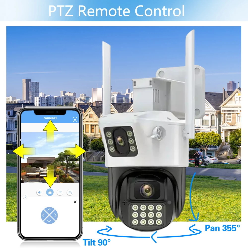 Новая 4K система безопасности Wi-Fi PTZ-камеры 8MP аудио микрофон CCTV 10CH POE NVR AI цветная