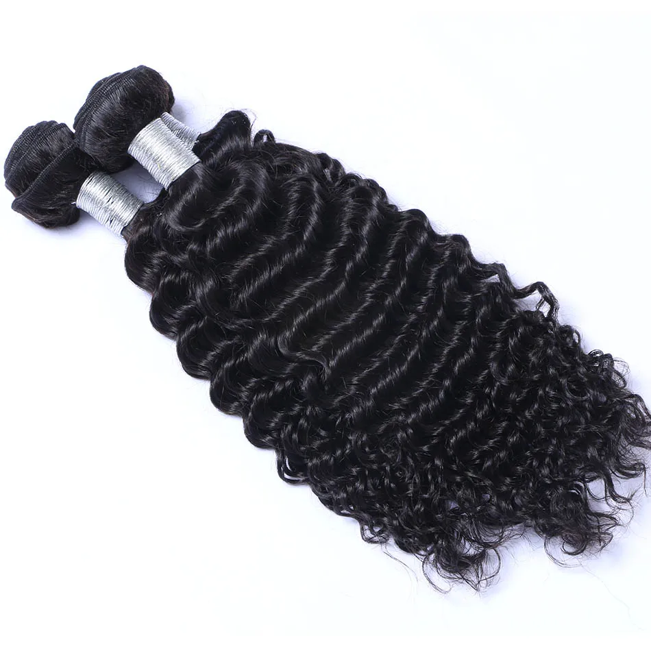 

Deep Wave Bundles Human Hair Bundle 100% Unprocessed 28 30 Inch Virgin 1 2 3 Bundles Brazilian Weave Hair Extensions