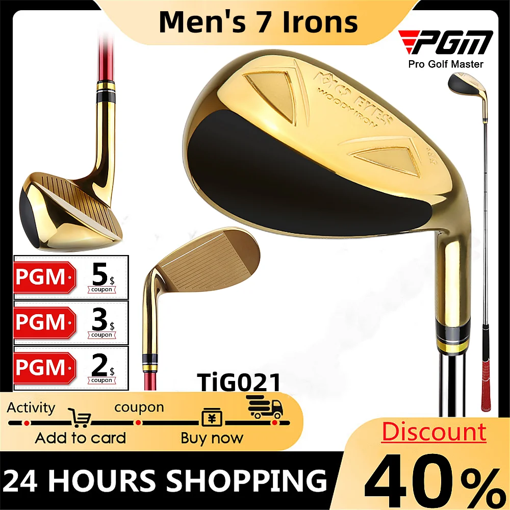 PGM Golf Club Men 7 Iron 450 Hemp Steel Hollow Low Center Of Gravity Hitting Distance Long MO Eye Golf Club Thin Hitting Surface