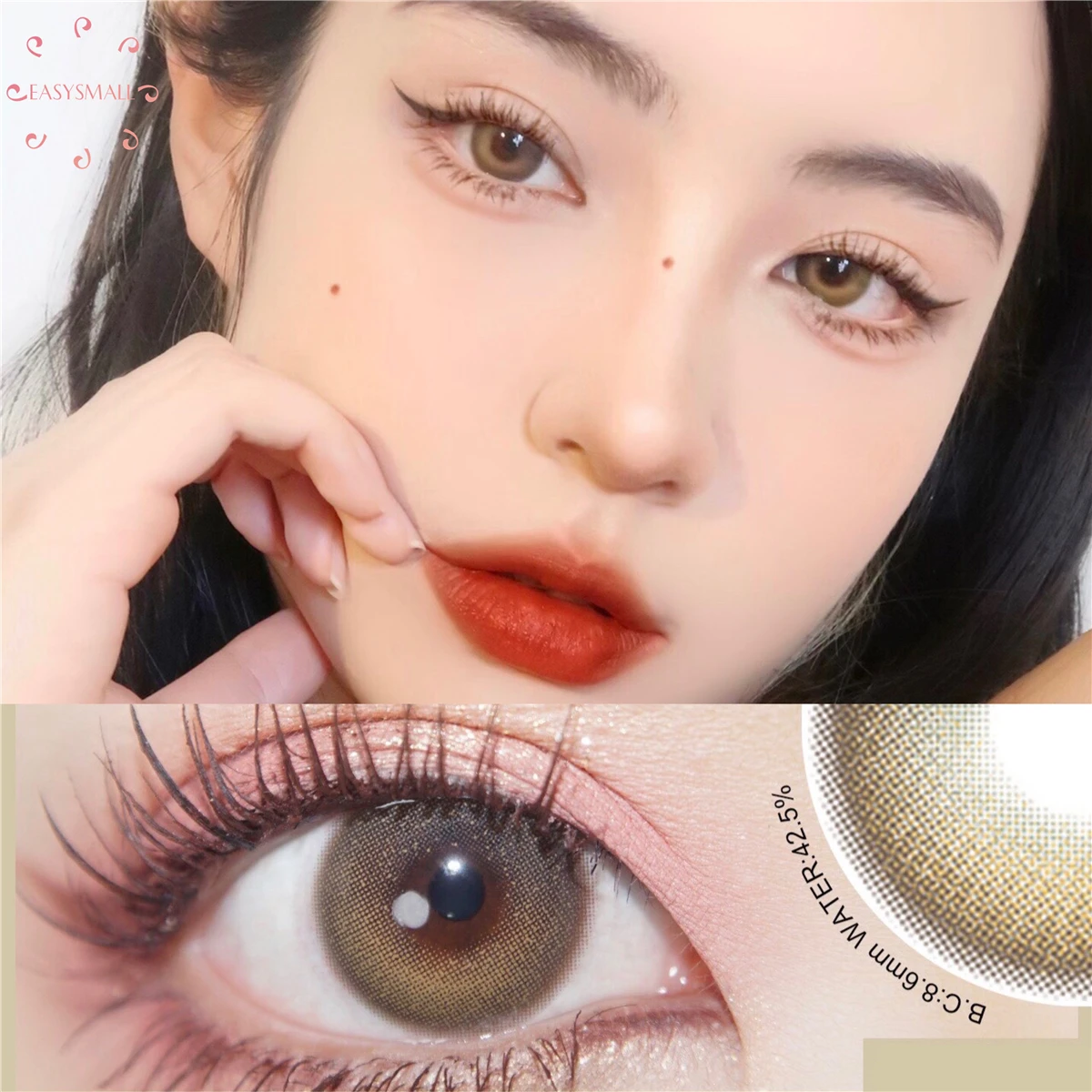 easysmall cherry violet power unique colored contact lenses for eyes contact lens eye color big beautiful pupil 2pcspair free global shipping