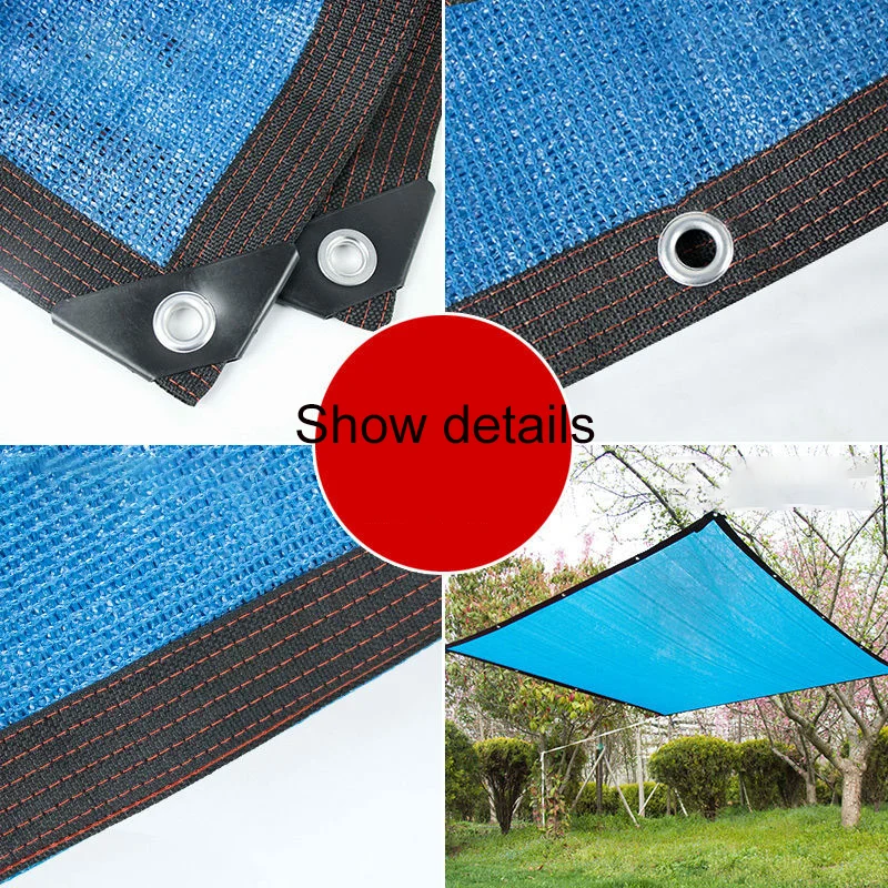 12 Pin Thickened Anti-UV HDPE Shading Net Greenhouse Succulent Plant Sunshade Net Outdoor Swimming Pool Cover Home Sun Shade Net