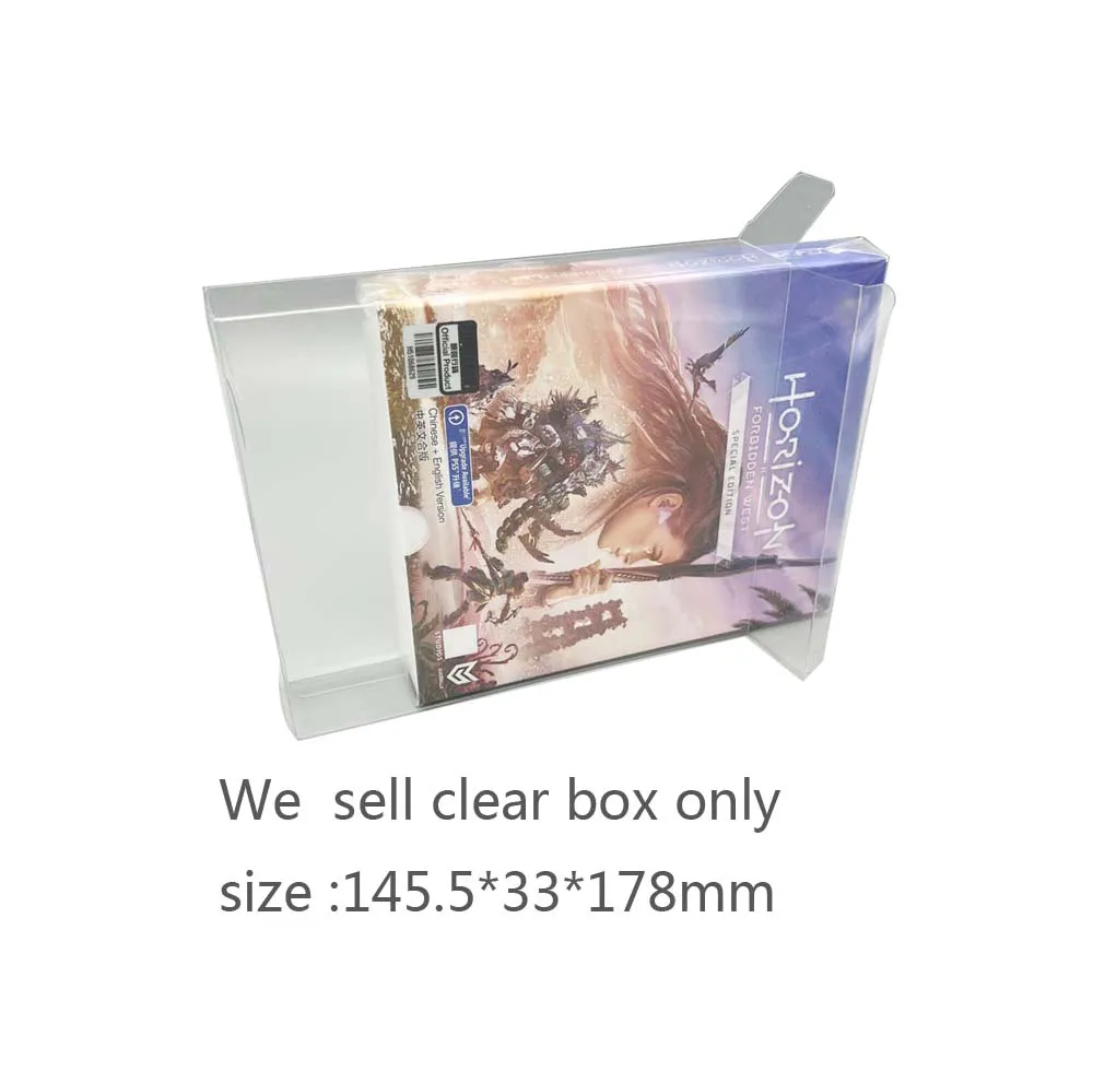 Clear transparent box For PS4 PS5 Horizon 2 Collection Display storage Box PET   Protector